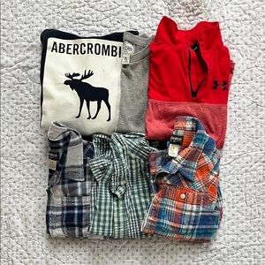 Size 8 Abercrombie Sweatshirt and Under Armour Pullover Bundle